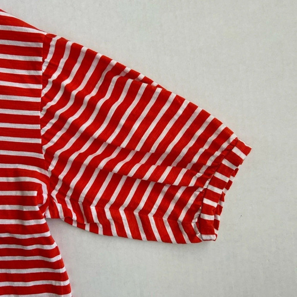 CAbi Women's Orange White Striped Cotton Poolside Tee # 5984 Small - Picture 11 of 11